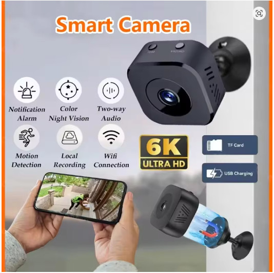 4K WiFi Mini Security Camera HD Indoor Surveillance Camera Two-Way Audio Night gallery