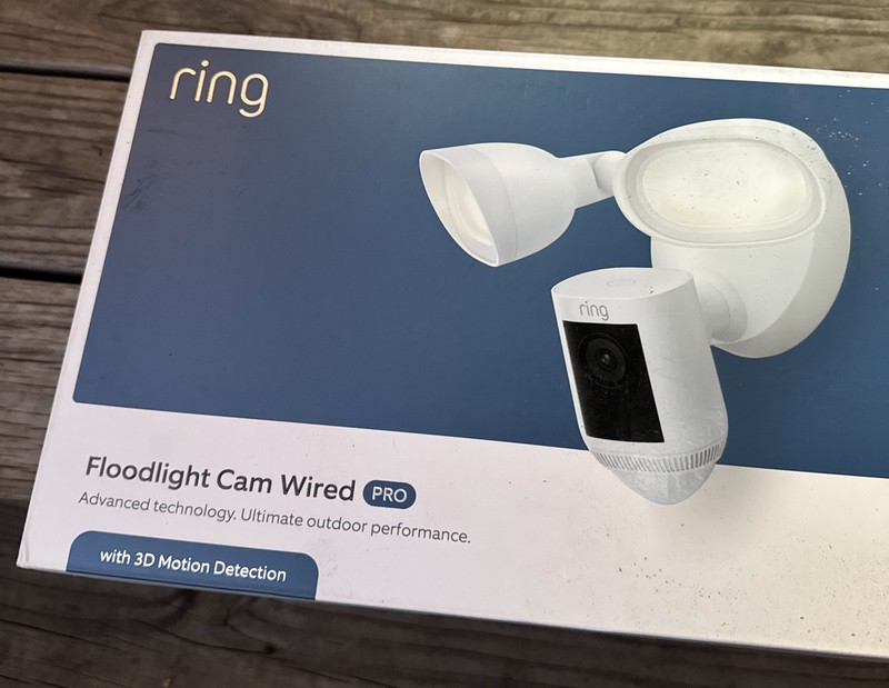 Ring Floodlight Cam Wired Pro White 1080p Wi‑Fi Outdoor 3D Motion HDR Latest