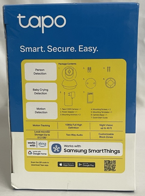 TP-Link C200 Tapo Pan/Tilt Security Camera for Baby, Pet W Motion Detection . B2 gallery