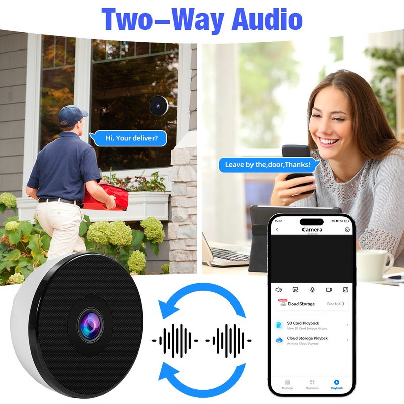 4MP Smart Home Window Camera WiFi Connection 24H Surveillance Night Vision Alert gallery