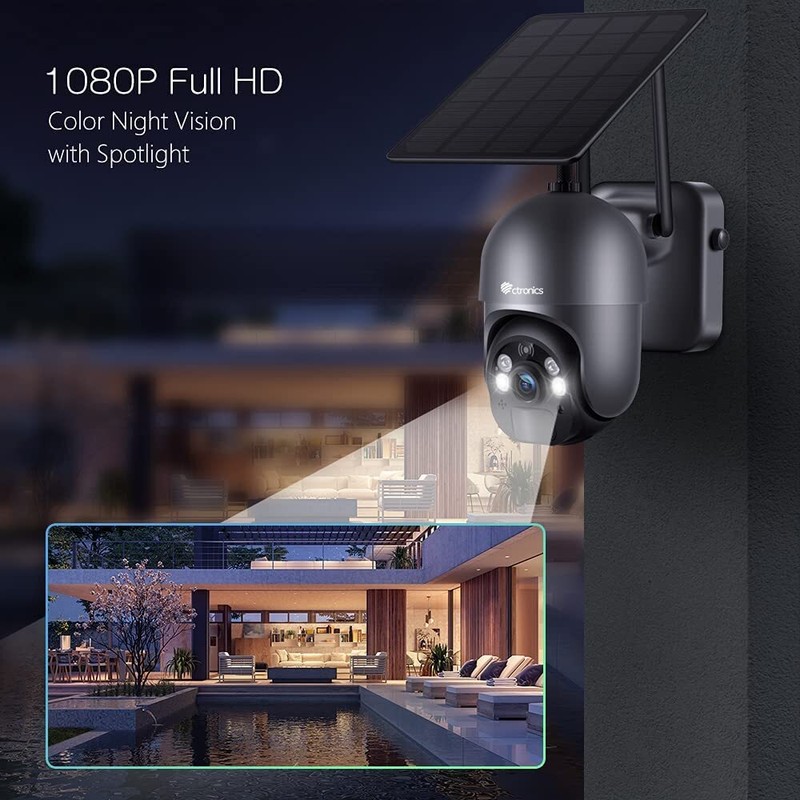 Cámara de seguridad solar, batería de 10000 mAh y energía solar, cámara WiFi.VIP gallery