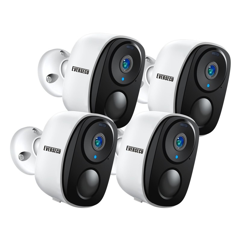 2K 3MP Outdoor Wireless Security Camera Support Pairing Via Bluetooth, Rechar…