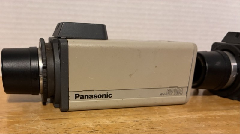 Lot-2 Panasonic WV-BP104 UNTESTED Monochrome CCTV Security Camera 6 & 12mm Lens gallery