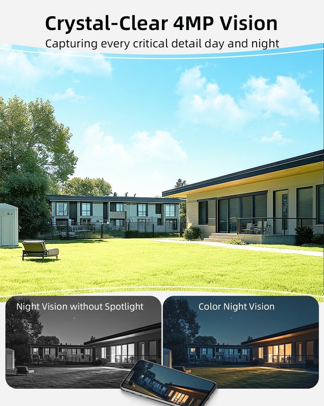 Solar Camera Outdoor Wireless 5G&2.4G, 4MP 360° PTZ Wireless Cameras for Home... gallery