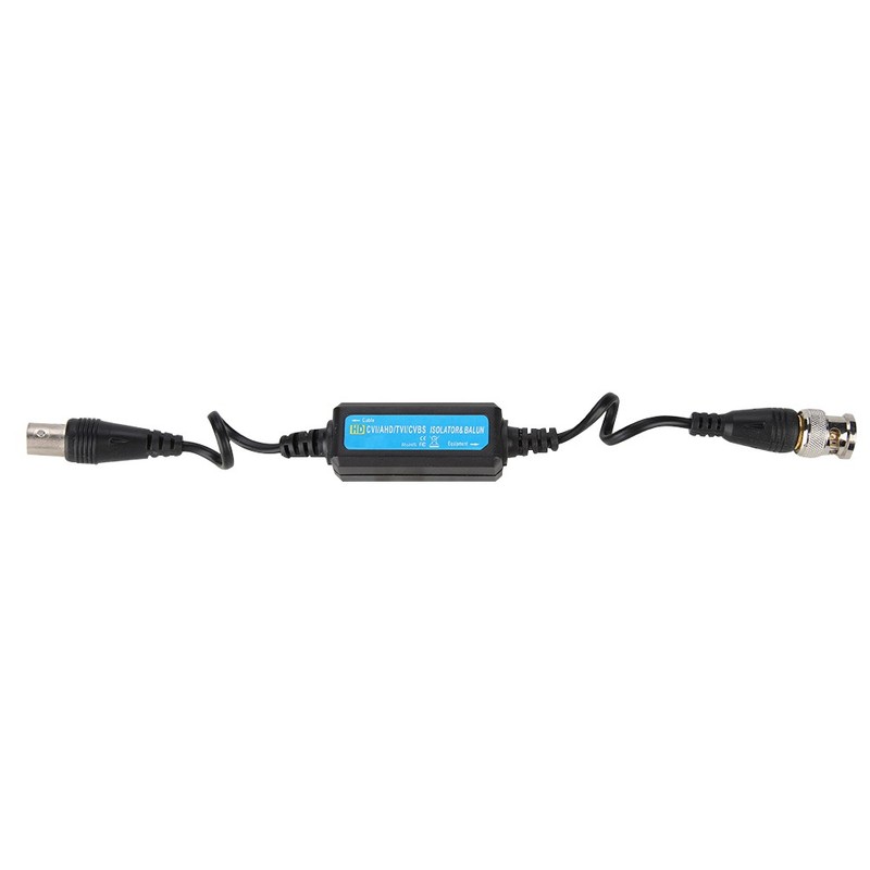 HD-TVI/CVI/AHd CVBS Ground Loop Isolator Video Balun Coaxial BNC Male-Female For