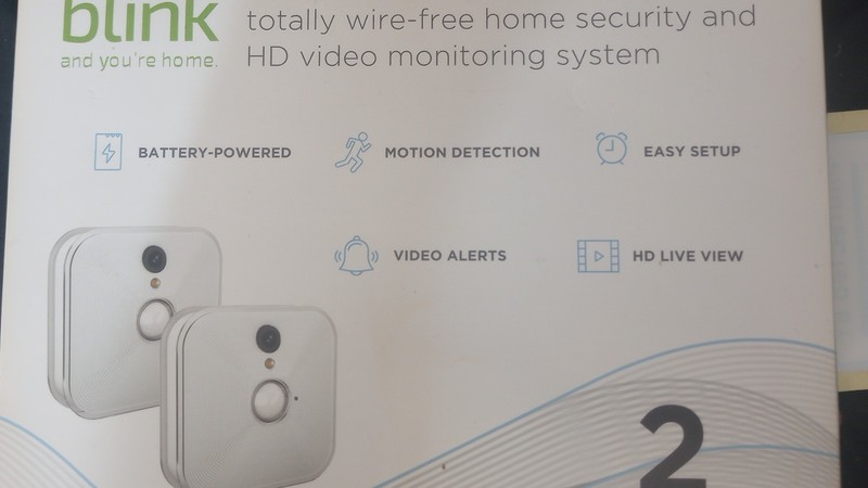 Blink Motion Detection Indoor Home Security 2 Camera System White Opened Box gallery