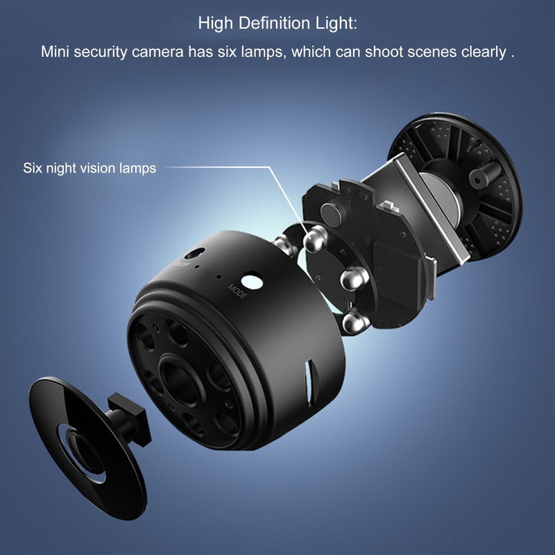 Mini Security Camera 720P HD Remote Viewing Magnetic Small WiFi Wireless Vi EKKZ gallery