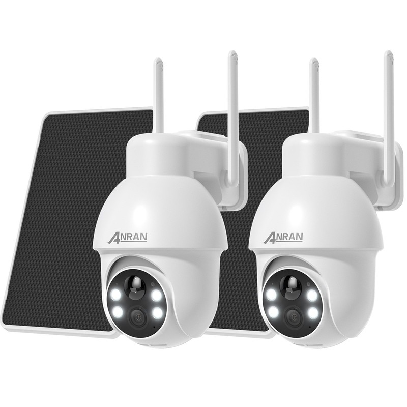 ANRAN Solar Battery Security Cameras Wireless Outdoor HD 5MP Pan/Tilt WiFi Home