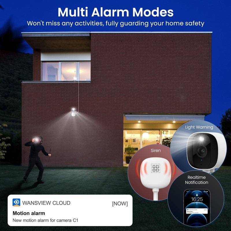 2K Cameras for Home Security, Indoor/Outdoor, Full Color, C1 2Pack gallery