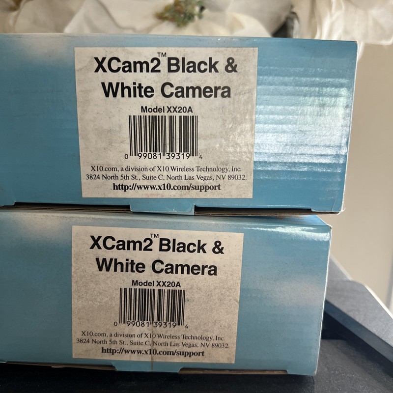 Lot Of 2. X-10 XCam2 Black & White Camera Model XX20A