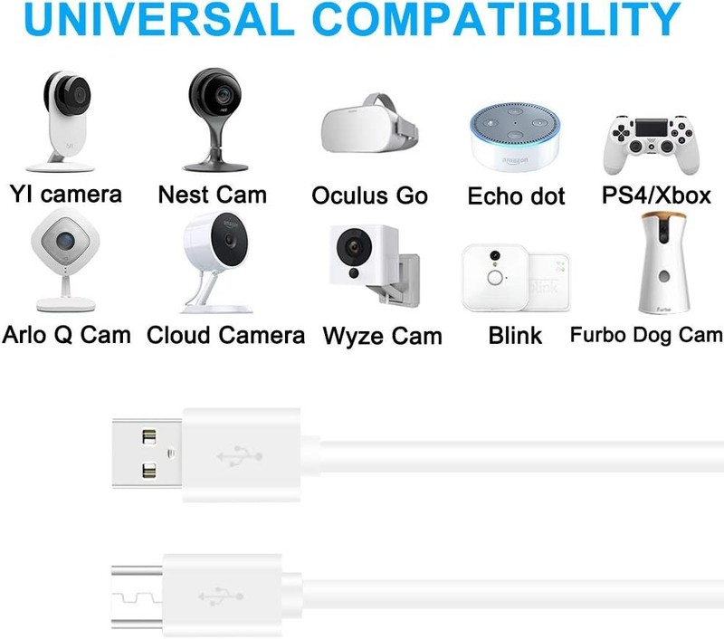 20FT USB Power Extension Cable WyzeCam YI NestCam Micro USB gallery
