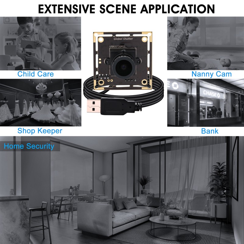 HD Global Shutter USB Industrial Webcam High Speed 60fps 720P USB Camera Module gallery