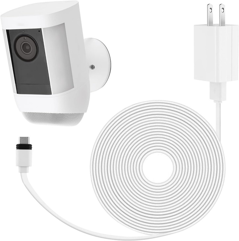 Power Adapter for Spotlight Cam Plus/Pro (Battery), with 25Ft/7.5M Flat Weatherp