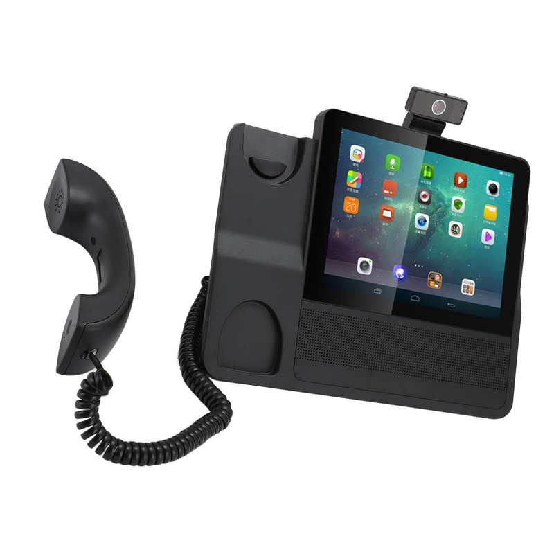 Smart Video IP Phone 8 Inch Touch Screen WiFi Bluetooth 6 SIP Lines 2MP Cam UQDP