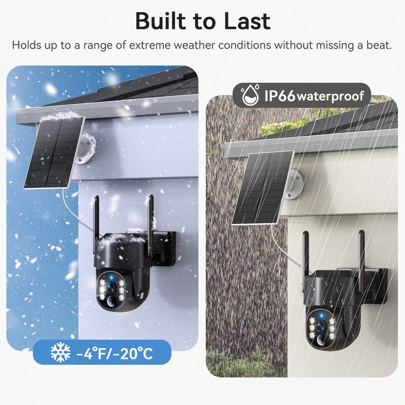 WESECUU 4G LTE Cellular Solar Security Camera Wireless Outdoor, No WiFi-FGQA gallery