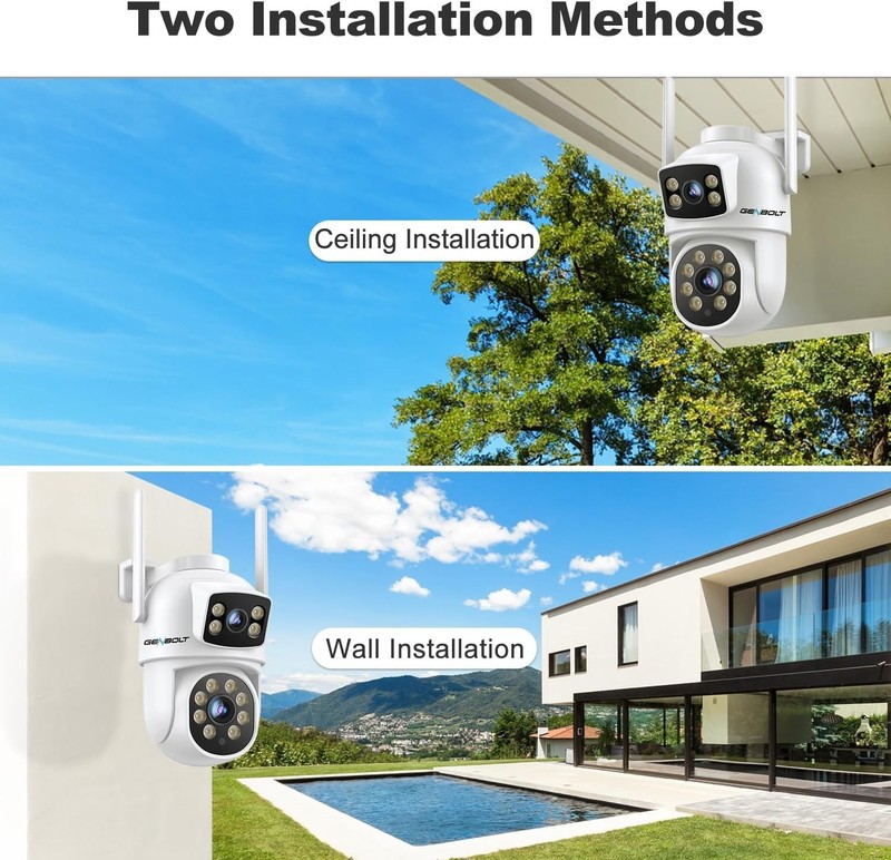 Advanced PTZ WiFi Security Camera with Dual Lens for Complete Outdoor Coverage gallery