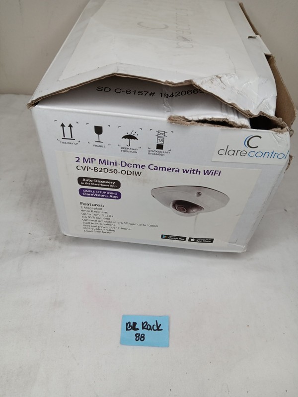 Clare Controls CVP-B2D50-ODIW 2MP Mini-Dome Camera New-Open Box