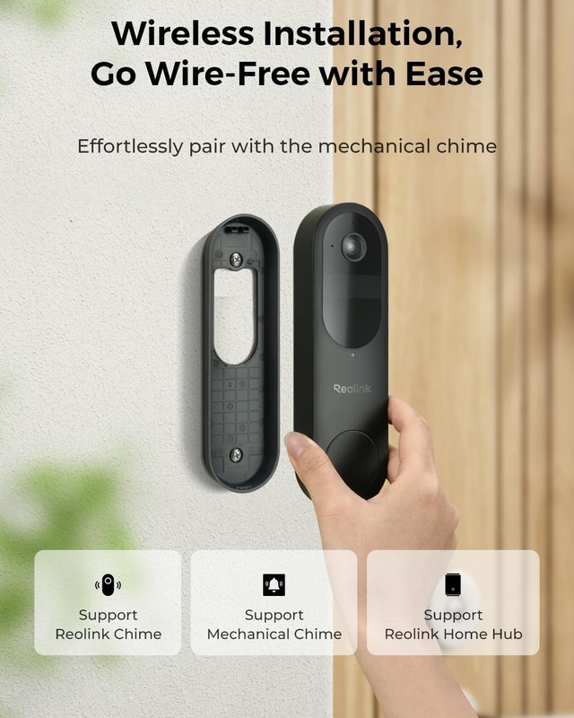 2K Battery Video Doorbell Camera, 150°x150° Head-to-Toe View, 2.4/5 GHz WiFi,... gallery