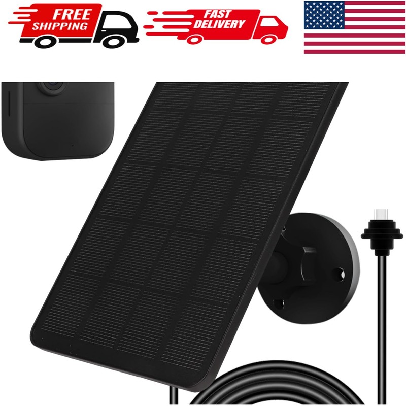 Waterproof 4W Solar Panel for Blink Camera – Easy Install with Adjustable Mount
