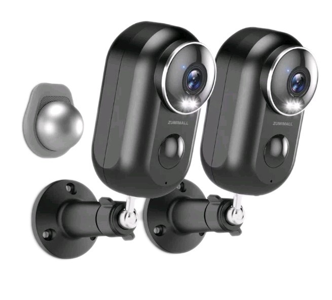 Zumimall F5C Black Wireless In/Outdoor Night Vision Ai Detection Security Camera