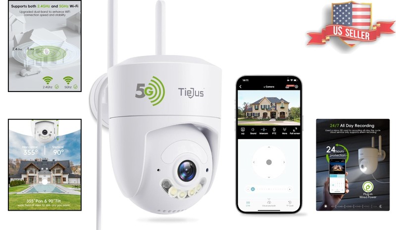 360° Auto Tracking Outdoor Camera with IP66 Waterproof & Alexa Compatibility gallery