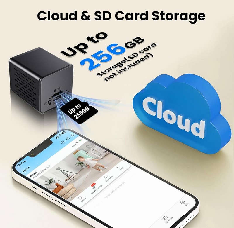 4K UHD Mini Camera With Real-Time Recording, AI Motion & Human Detection gallery