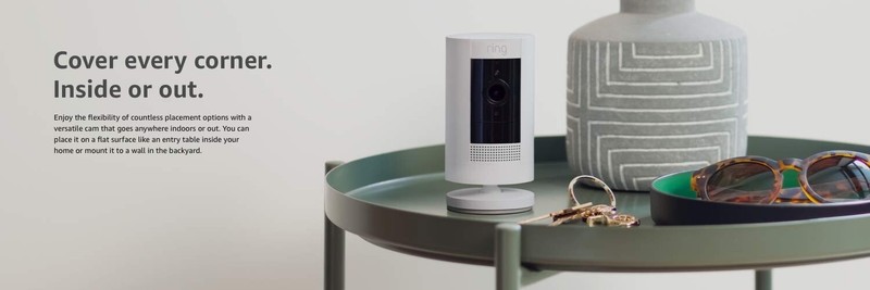 Ring Stick Up Cam Indoor/Outdoor 1080p WiFi battery Security Camera White 3rd gallery