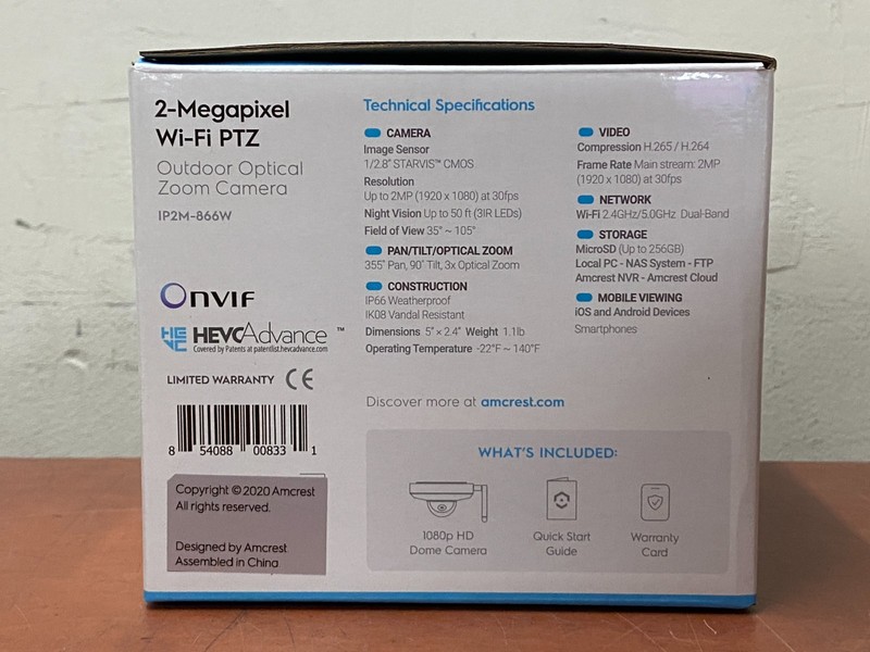Amcrest ProHD IP2M-866W WiFi Dome Outdoor Security Camera *Open Box* | C972DS* gallery