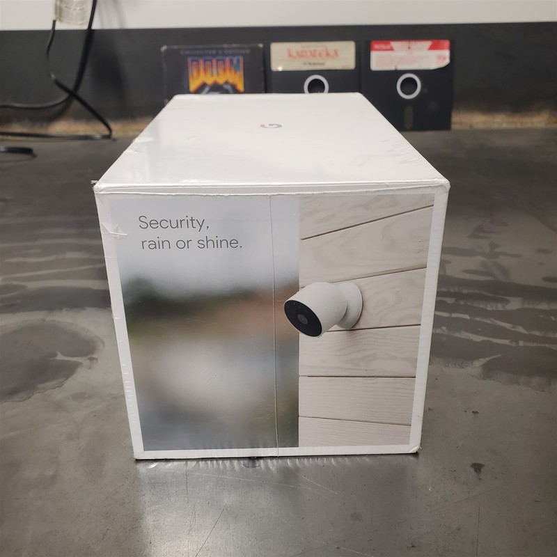 Google Nest Cam Indoor/Outdoor Surveillance Camera G3AL9 Snow Pack of 2 gallery