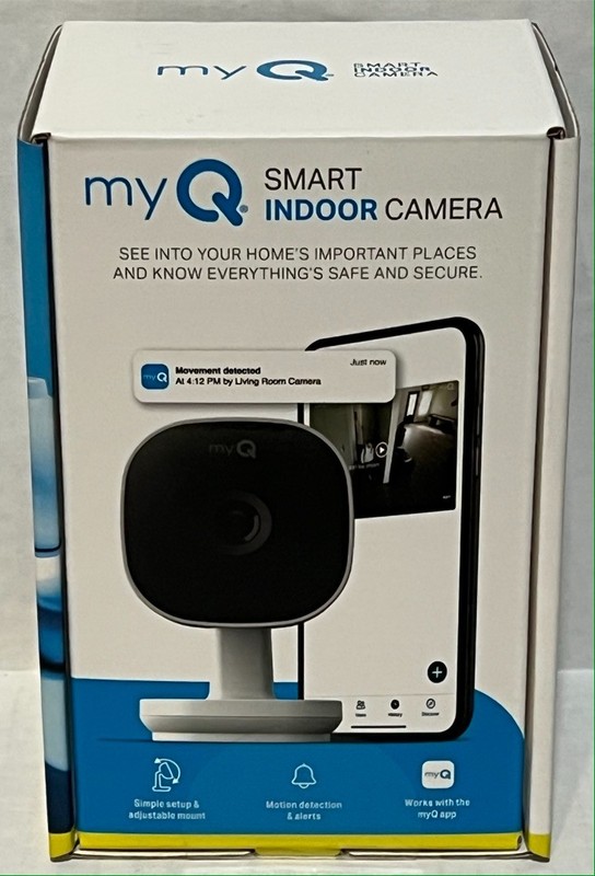 Chamberlain myQ Smart Indoor Home Camera MYQ-C13AXXW Full HD 1080p NEW
