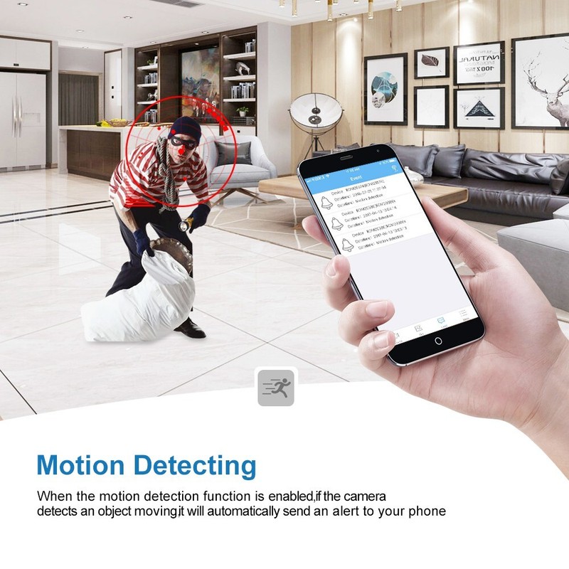 Mini Security Camera 720P HD WiFi Home Camera iOS Android Phone APP gallery