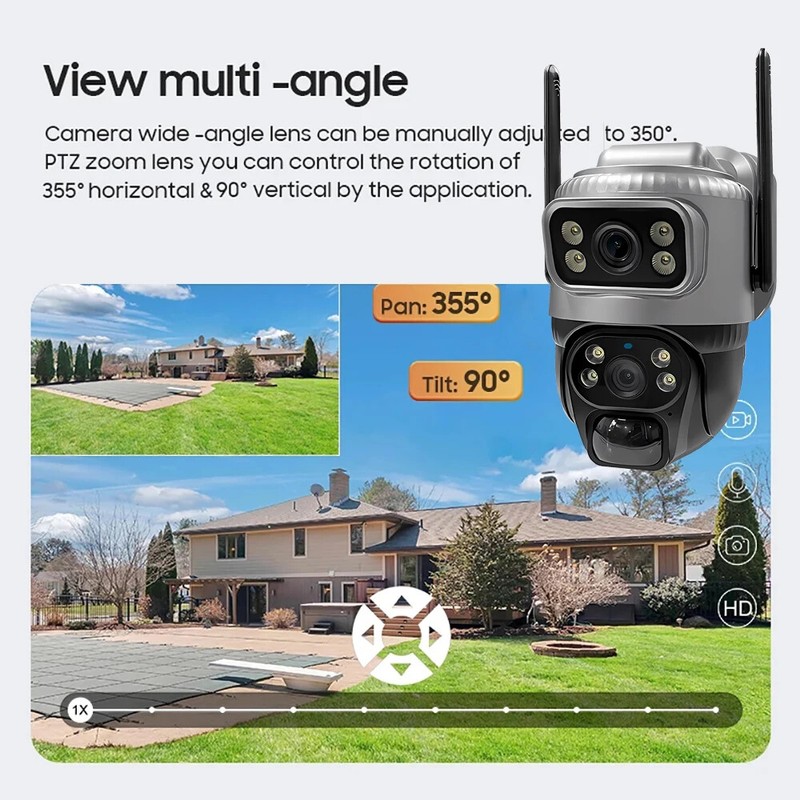 Wifi Security Solar Cameras Smart Protection Dual Lens CCTV Outdoor Surveillance gallery