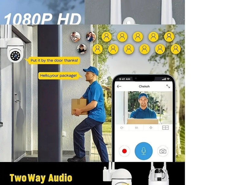 Smart AI Motion Outdoor Wireless Security Camera – Home Security – T003 gallery