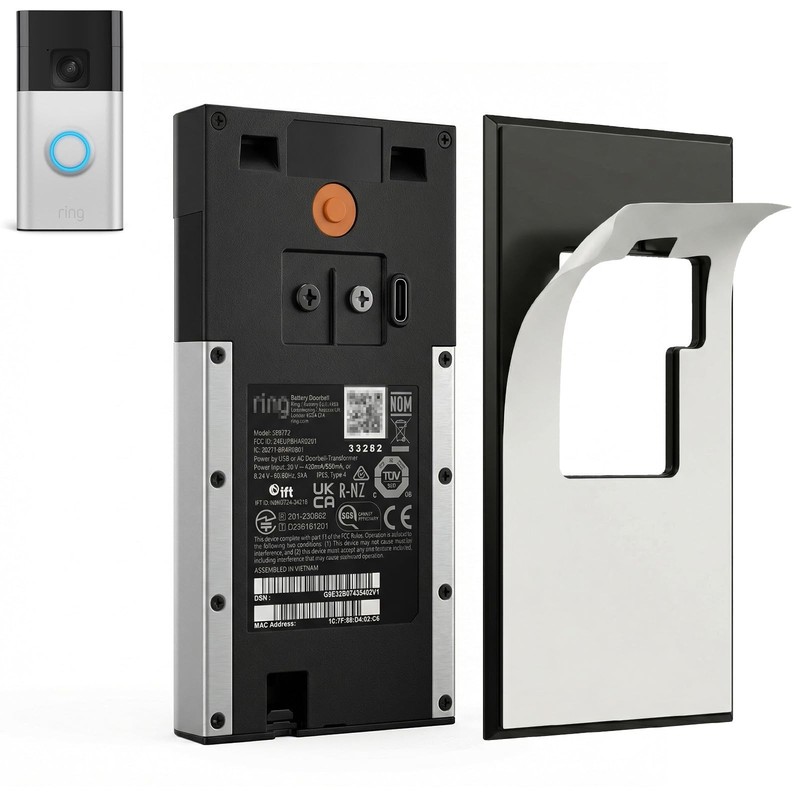 Adhesive Doorbell Mount for Ring Battery Doorbell (2024 Release), No Drill Mo…