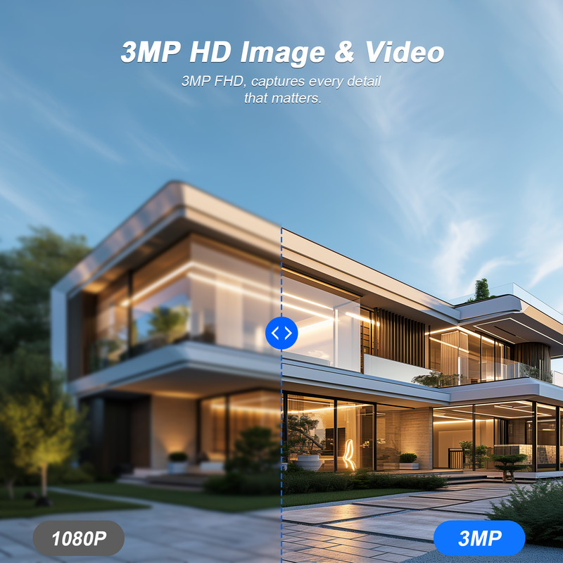 8PCS 3MP Indoor WiFi Security Camera Smart Home Color Night Vision 2way Audio gallery