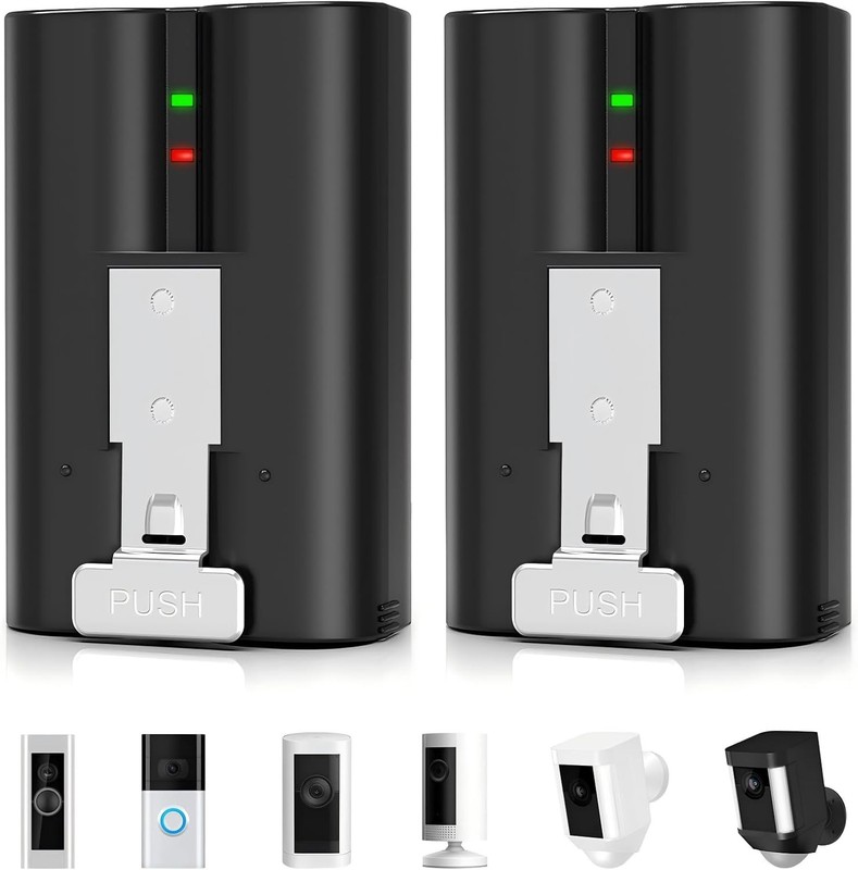 2 Pack Ring V4 Battery for Ring camera Doorbell Solar Floodligh 2/3/4/3 plus US gallery