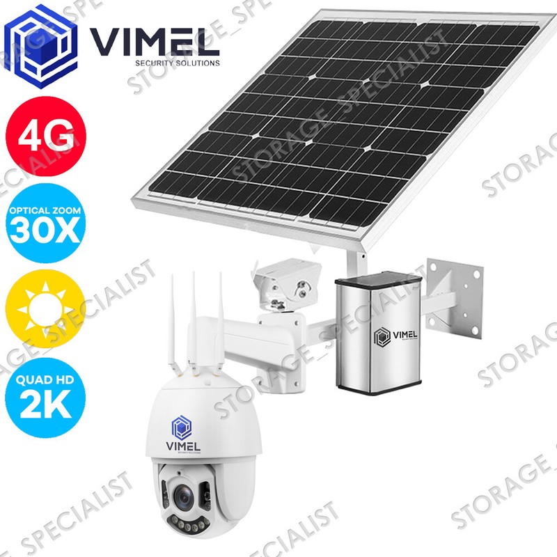 4G Solar Powered Flood Light 128GB Security PTZ Camera WIFI 30X Optical Zoom