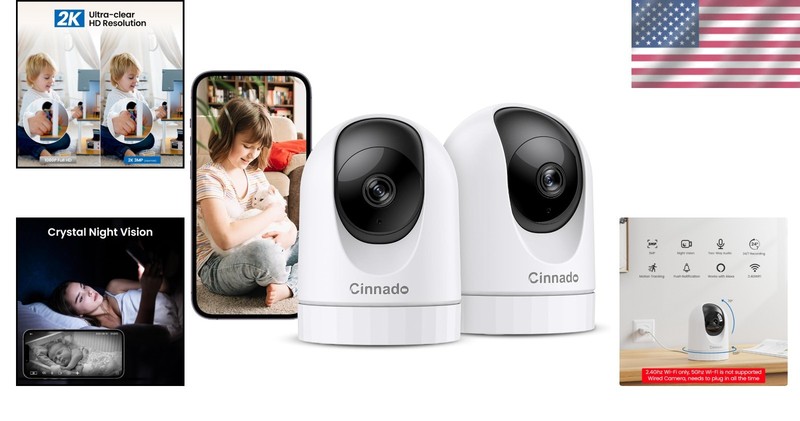 HD Indoor Security Camera with Continuous Recording & Night Vision - 24/7 Safety gallery