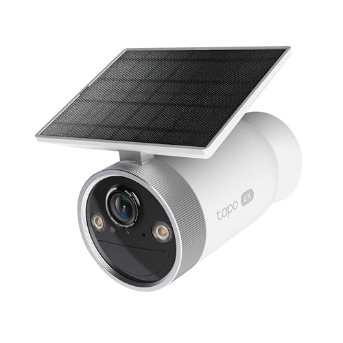 Tapo Outdoor Solar-Powered Security Camera - No Wiring Required - 4K 8MP