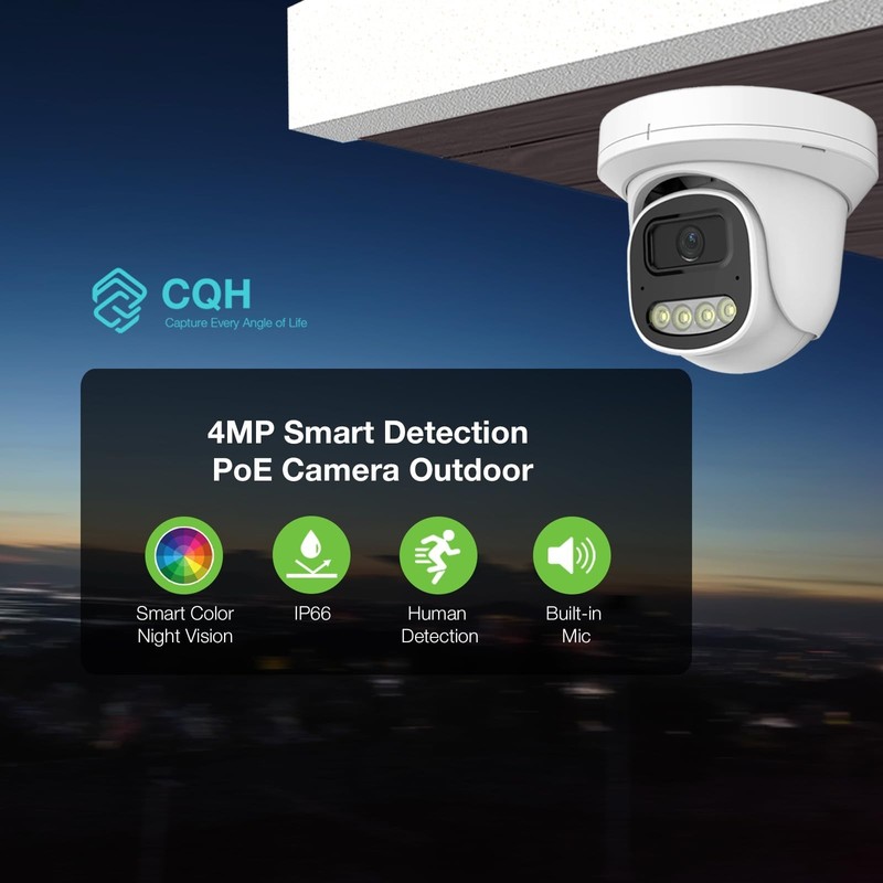 4MP PoE IP Dome Camera with Audio, Waterproof, Night Vision, Motion Detection, 2 gallery