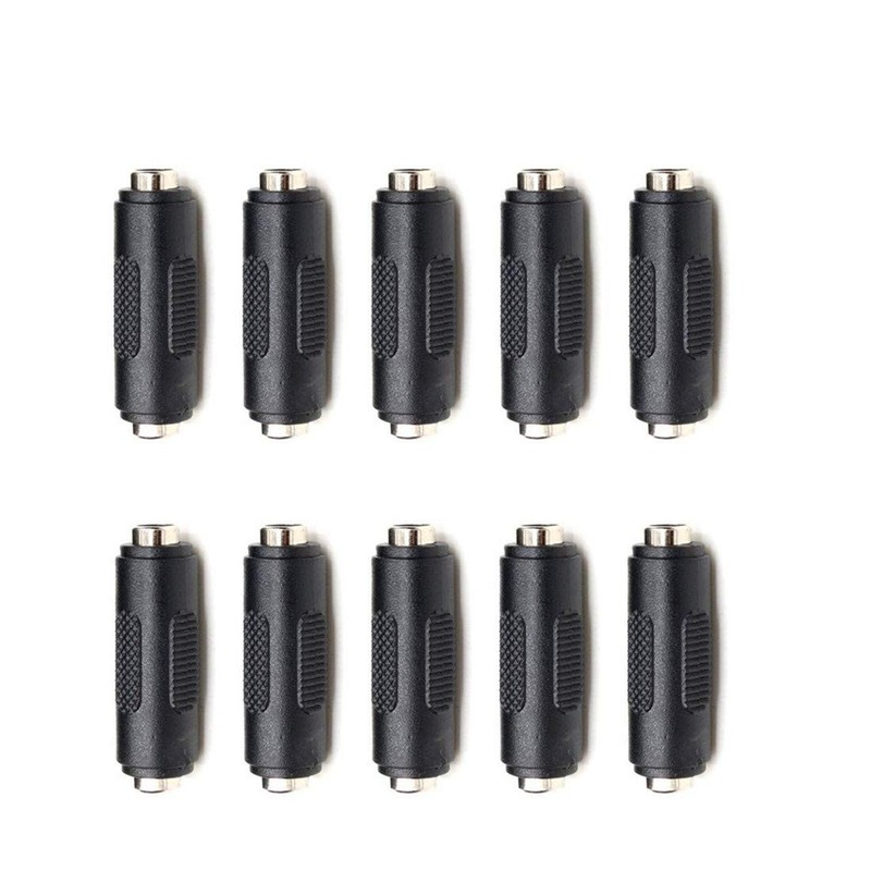 10Pack DC Power Female to Jack Adapter 2.1×5.5mm Connector For Black