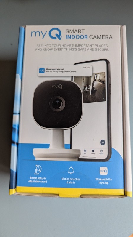 New SealedChamberlain myQ Smart Indoor Home Camera MYQ-C13AXXW Full HD 1080p