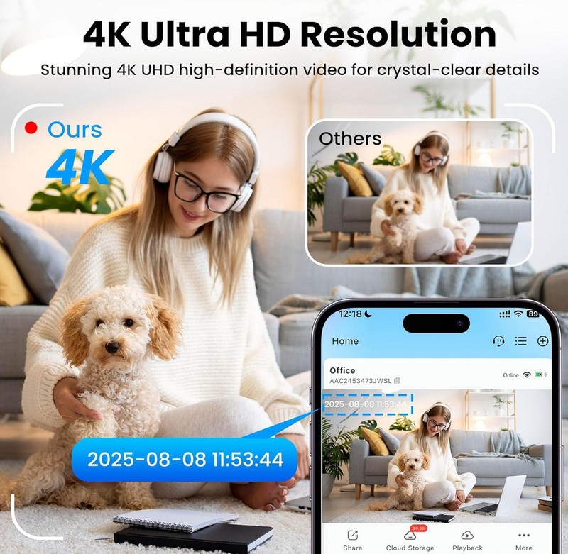 4K UHD Mini Camera With Real-Time Recording, AI Motion & Human Detection gallery