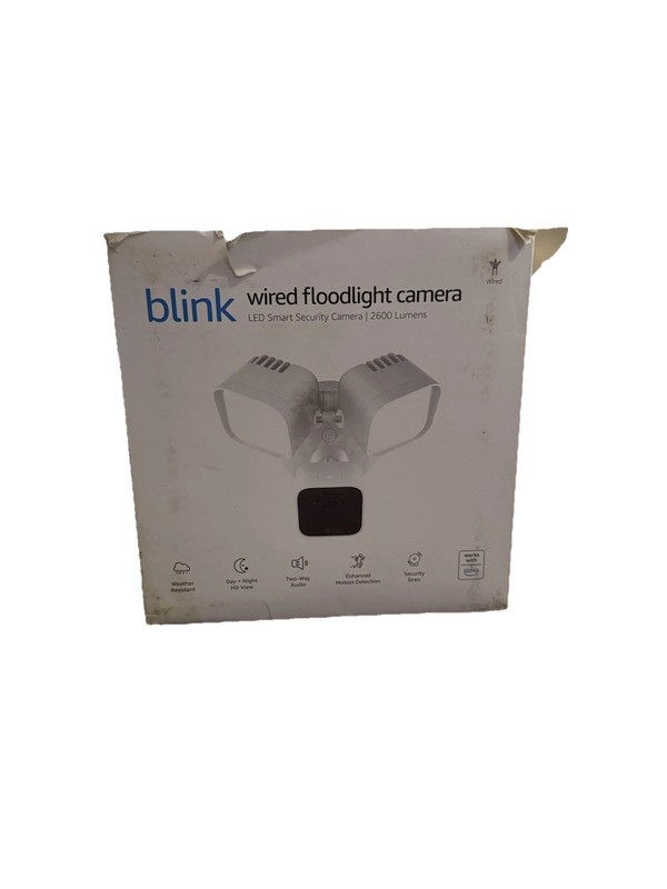 Blink Outdoor Floodlight Wired 1080p Security Camera with Motion Detection White gallery