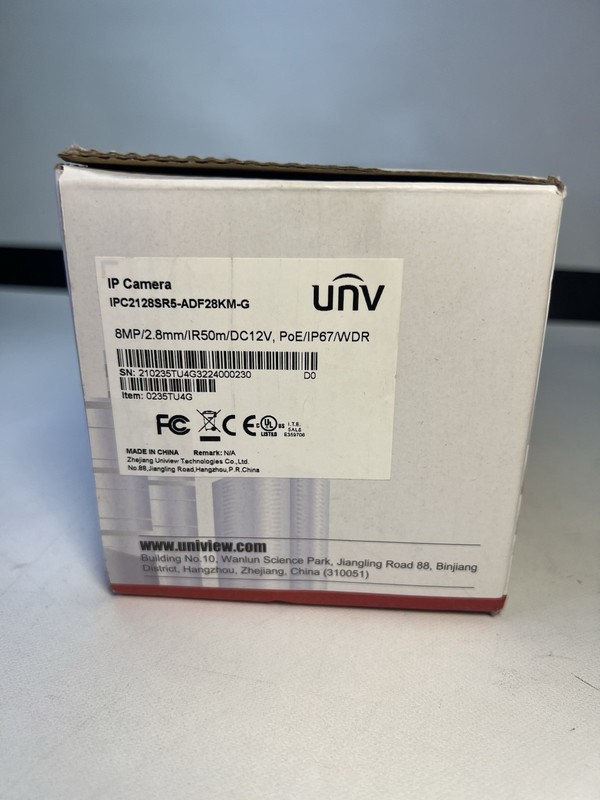 Uniview IPC2124SR-ADF28KM-G 4MP IP Bullet, 2.8mm Fixed Camera 50 M gallery