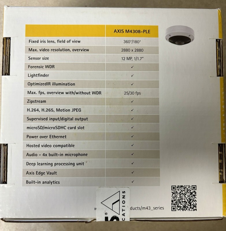 Axis M4308-PLE Network Panoramic Dome Camera 02100-001. gallery