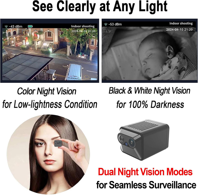 W-A2 Wi-Fi Magnetic Wireless Cameras for Home Security, No Wifi Video Recorder w gallery