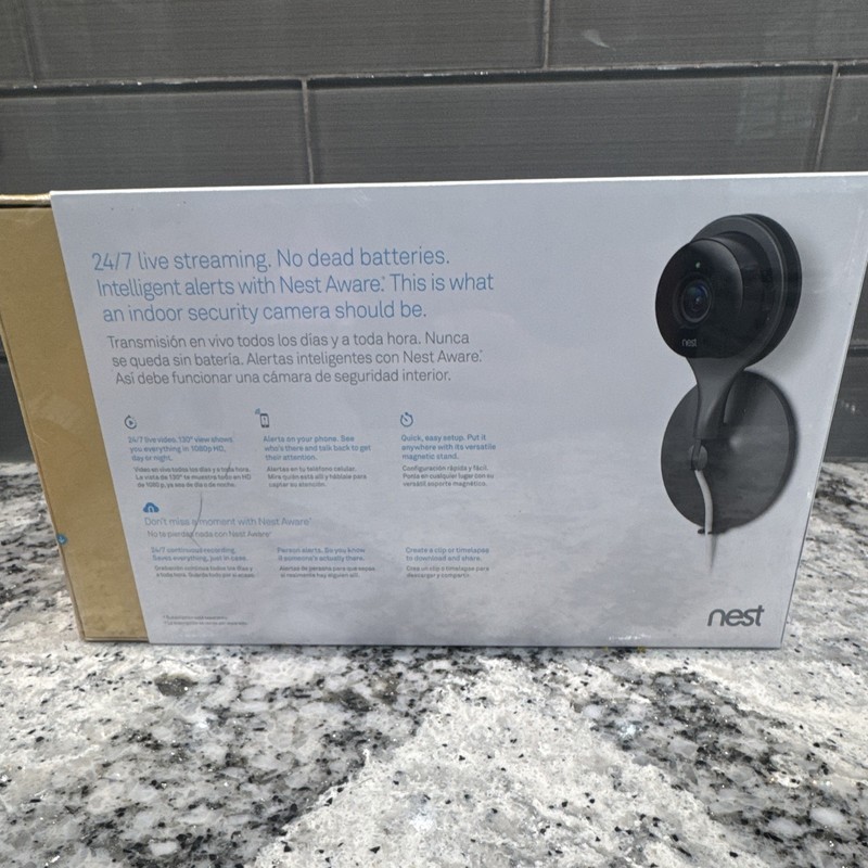 Nest Cam Indoor 3-Pack Black 1080p Wi‑Fi Indoor Security Cameras, 24/7 gallery