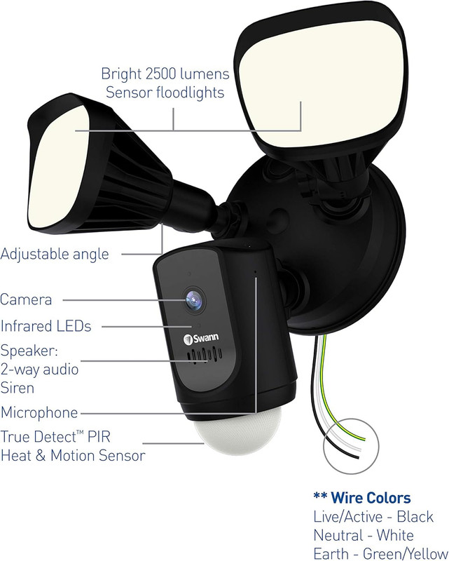 1080P Waterproof Motion Floodlight Camera with Night Vision & 2-Way Talk gallery