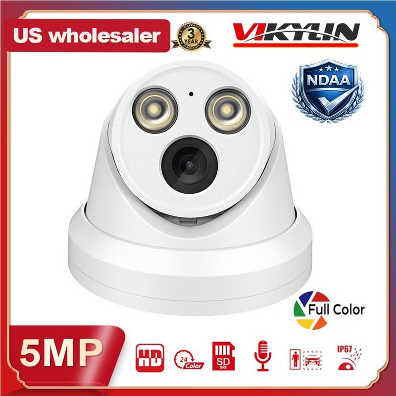 4 pack Vikylin 5MP POE Camera Outdoor Full Color LED Light Audio RTSP Onvif NDAA gallery